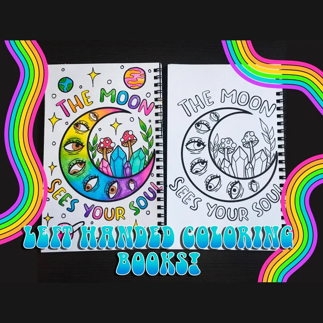 LEFT HANDED mini coloring books