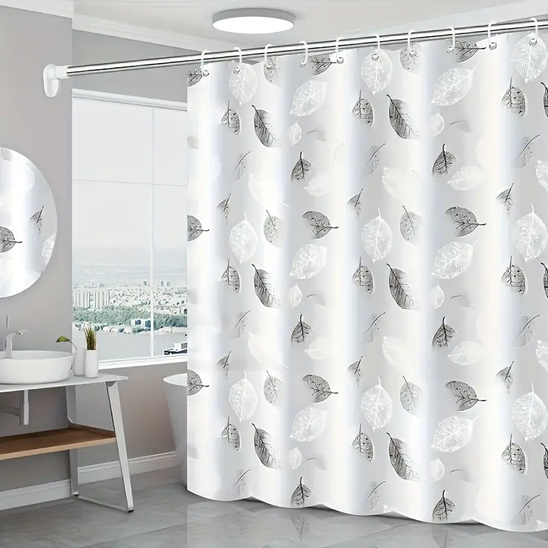 1pc bathroom shower curtain, transparent shower curtain, Decorative shower curtain, with gasketed padding, bathroom decoration, durable shower curtain, bathroom partition, room decoration