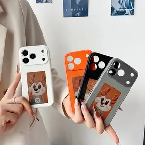 NFC Smart Projection E-Ink Phone Case for iPhone 11-17 Full Series (Including 16 Plus/16 Pro Max)​, featuring AI-powered DIY pattern design, customizable display via app, HD E-Ink touch screen, and plug-and-use functionality.