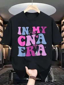 100% Cotton In My CNA Era Funny Groovy CNA Life Nurse Life T-Shirt , Graphic Tees Men,Summer Tops