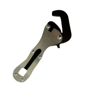 1pcs Mini Adjustable Wrench with Storage Bag, Compact Self-Adjusting Steel Wrench for Small Spaces, Ideal for DIY and Plumbing Work
