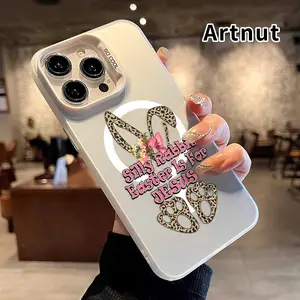 Magnetic Phone Case for iPhone 15 Pro Max 16 Plus 14 13 12 11 E Easter Bunny Tribute Pattern Anti-Scratch Shockproof Pocket-Friendly durable Cover Cellphone Protective