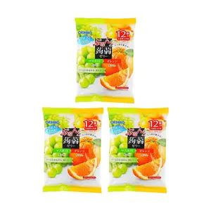 3 Pack ORIHIRO Konjac Jelly Muscat & Orange Flavor - Japanese Fruit Jelly Snack, Low Calorie 0 Fat High Fiber, 12 Pouches 8.47 oz Each