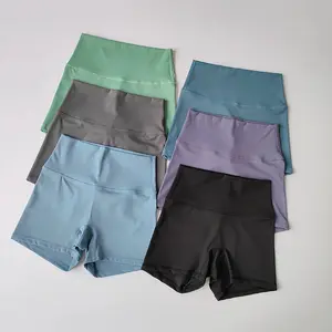 Yoga Sports Shorts Shorts Tight Fitting Elastic Three Part Pants Nude Feeling High Waist Hip Lifting Quick Drying Yoga Hot Pants
