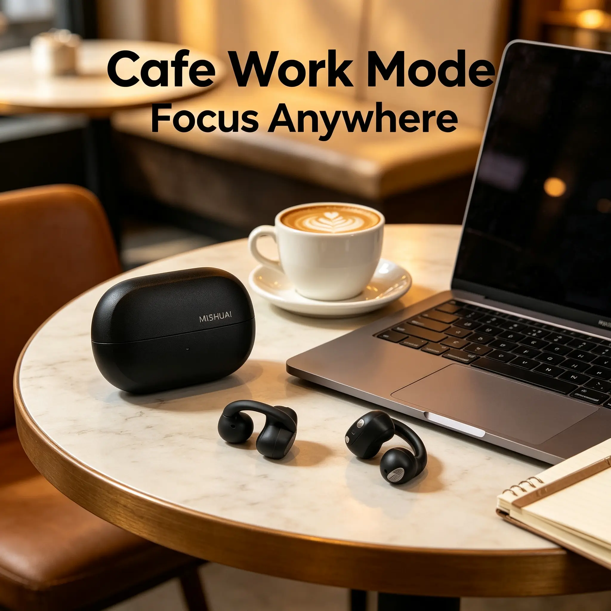 MP10 Open Ear Wireless Earbuds, Bluetooth 6.0, LDAC HiFi 720° Surround, 40H Battery, 10min Fast Charge 2H Use, 35ms Game Mode, ENC Noise Cancelling, IPX4 Waterproof, 5.6g Ultra Light, Secure 270° Fit, Dual Device Connect, Find My Earbuds, App EQ