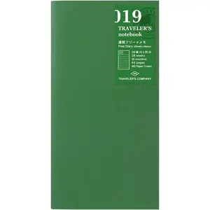 2018, Traveler's Notebook 14331006 Notebook Refill, Weekly, Weekly Free, Regular Size