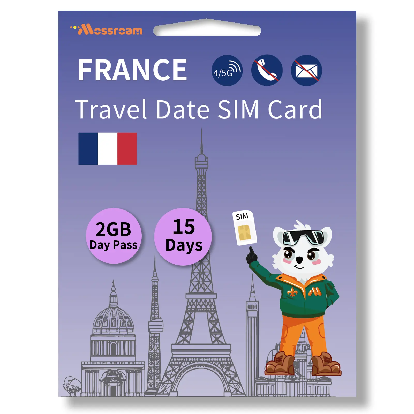 SIM Card for France – Prepaid Data Plans | 1-20GB Data | 7-30 Days | High-Speed Internet | Ideal for Travelers