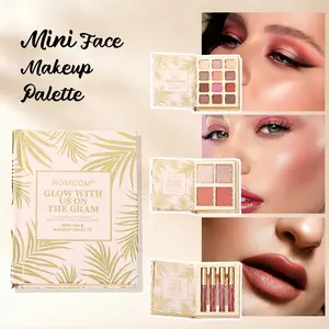 Multifunctional Mini Face Makeup Palette, 3-Tier Book Design, Eyeshadow Blusher Highlighter, Matte Lipstick, Soft Blendable, All-In-One Kit