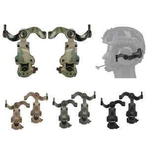 BOOIU Tactical Headset Rail Stand Adjustable Multi-Angle Flip Earpad Holder, Tactical Helmet Accessories, Tactical Equipment, Durable & Secure Fit Design