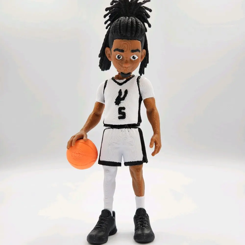 Basketball Chibi Flexi Magnet – Spurs Inspired Handmade 3D Print