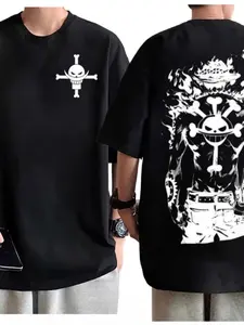 White Bearded Pirates Skeleton T-shirt, Anime Passion Style Top