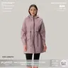 PUFFIT STM-TEX Waterproof Outdoor Hiking Mid Long Length Styles Waist Cinching Lightweight Fast Drying Jacket Raincoat Outdoor Lightweight Sports Jacket Shell Jacket,Windbreaker,Dog Walking,School Running,Football Mum,Womenswear,Fall,Winter,2026 Shopping