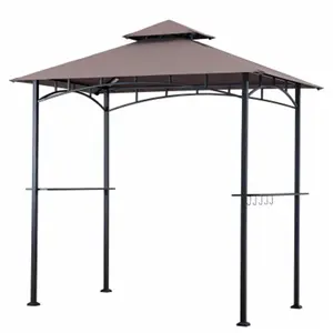 Sunjoy Group  Four Seasons Courtyard Grill Gazebo with LED Lights