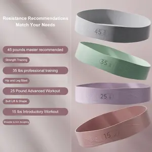 Yoga Resistance Band Silicone Elastic Loop, Fitness Squat Power Training Glute Hamstring Workout Bands, Single Pack Exercise Equipment