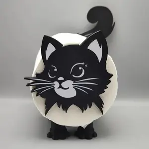 Cute Cat Toilet Paper Holder, Fits Rolls 38mm-41mm (1.50"-1.57"), No Toilet Paper Included, Decorative Bathroom Accessory, Bathroom Decorations