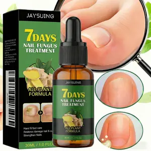 Jaysuing 7 Days Nail Fungal Treatment - Soften Thick Nails, Whiten Discolored Nails, Ginger Nail Treatment, Toe & Fingernail Support, Therapeutic Health, 30ml