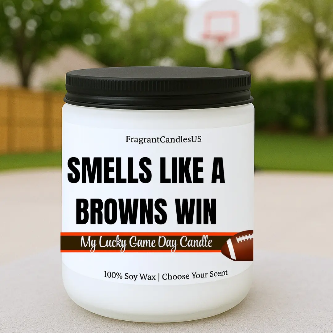 FragrantCandlesUS Smokeless Natural Wax Scented Household Candles - Browns Win/Lucky Energy Scents, Honeysuckle Jasmine/Coffee Options, Party Room Freshener, Light Home Decor, Unique Team Spirit Gift, Game Day Supply