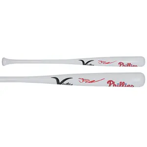 Justin Crawford Philadelphia Phillies Autographed Victus White Team Mini Bat - Fanatics Authentic Certified