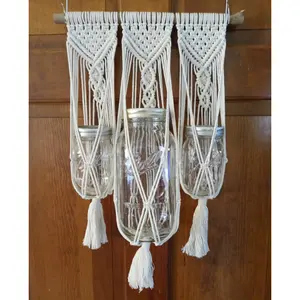 Macrame Triple Plant Hanging, Triple Plant Hanger, Handmade Macrame Wall Art, Macrame Wall Planter