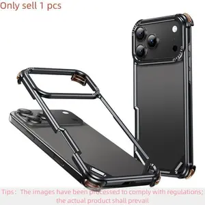 New Minimalist Phone Case for iPhone 17 Pro Max, 17 Pro, 17 Air, Ultra-Thin Metal Back Frame, Lightweight Cooling Shell
