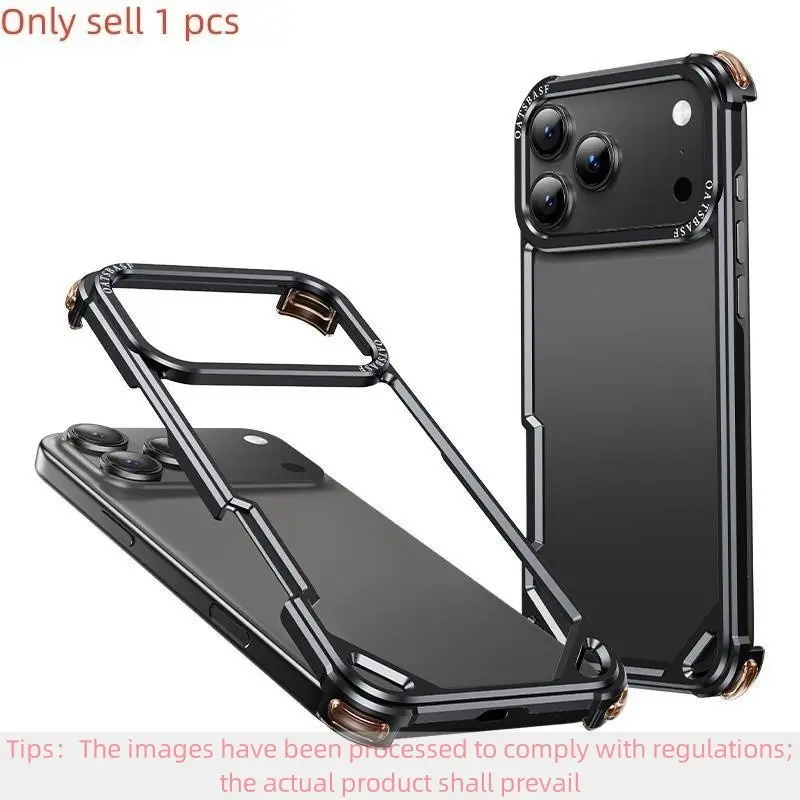 New Minimalist Protective Phone Case for iPhone 17 Pro Max, 17 Pro, 17 Air, Ultra-Thin Metal Back Frame, Lightweight Cooling Shell, Casing, Accessories