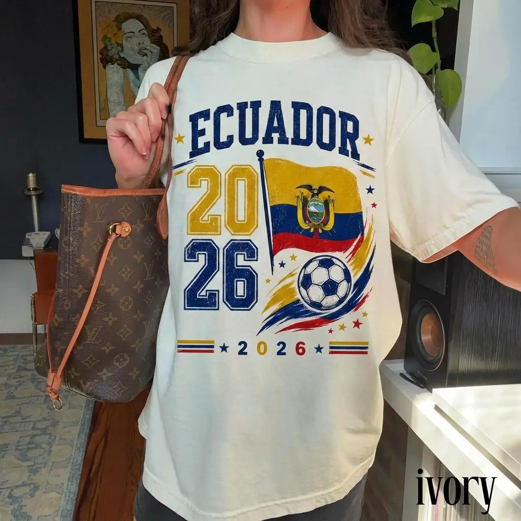 Ecuador 2026 Soccer Club Shirt, Ecuador Football Fan Tee, Ecuadorian Flag Graphic T-Shirt, Soccer 2026 Gift, Top