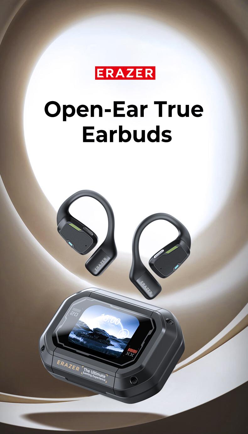 ERAZER XP6 Wireless Earbuds OWS Open Bluetooth 6.0 Earphones Support Playing Music Phone Calls Wireless Headphones,High Sound Qulity, IPX5 Waterproof & Sweatproof