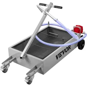 【Father's Day gift】VEVOR Oil Drain Pan 15 Gallon Oil Drain Tank, 57L Low Profile Oil Drain Pan, Large Capacity Oil Change Pan, Foldable Hand, with Pump, Hose, Swivel Casters Wheels for Car, SUV, Trucks Oil Draining