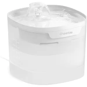 Cheerble Pumpless Cat Water Fountain, 2L/67oz Automatic Pet Fountain, Elfin E1 Lite Cat Fountain for Drinking, MagDrive™ Technology, Continuous Flow Mode,