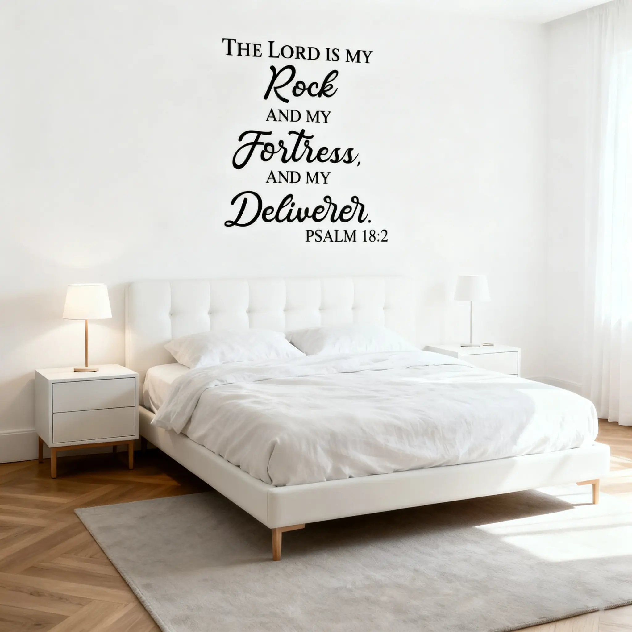 1 piece of motivational religious wall sticker, peel and stick Bible verse wall decoration, suitable for bedroom, living room, office and other background wall decoration, Wall Stickers Decor