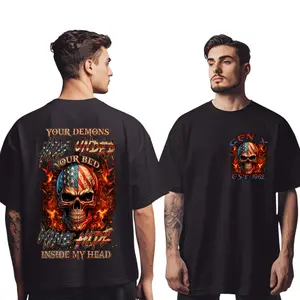 Custom Gen X Skull T-Shirt – Personalized Year Tee, Vintage Generation X Graphic Shirt, “Inside My Head” Dark Humor Design, For All Women And Men, Basic Fit Unisex, For All Season