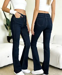 Women's Flare Bell Bottom Jeans High Waisted Wide Leg Bootcut Jeans Stretchy Denim Pants Butt Lifting Stretch Bootcut Jeans