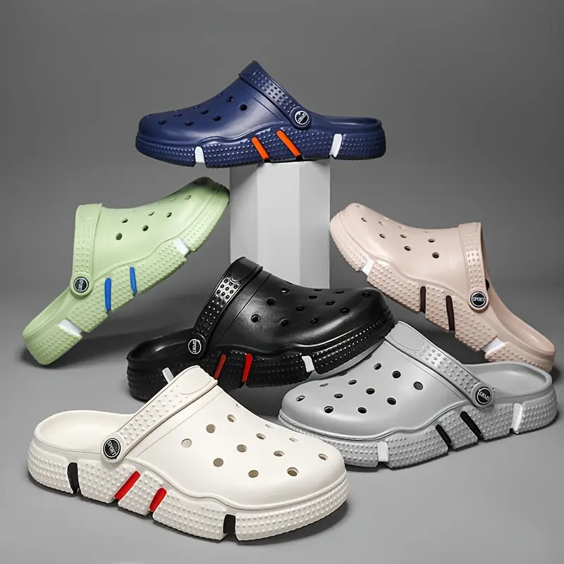 Men's Lightweight Thick Slide Slippers, Summer Fashion Versatile Outdoor Soft-Sole Couple Walking Footwear