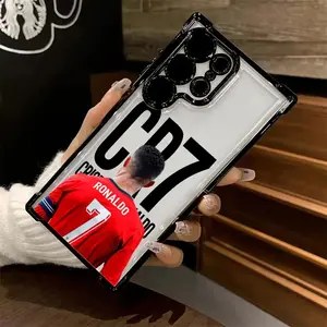 R-Ronaldo'S CR7 Phone Case Is Compatible with for Samsung S26 S25 S24 S23 S22 Plus Ultra iPhone 17 Air 16 15 14 13 12 11 Pro Max Plus , Featuring a Transparent Soft Back Cover for Drop Protection Colorful Cellphone Casing.