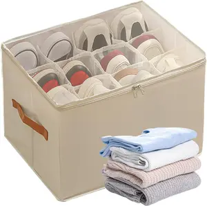 Shoe Boxes | Foldable Space Saving,Shoe Storage Containers,for Bedroom Entryway Room Floor Dorm Rv Sneaker