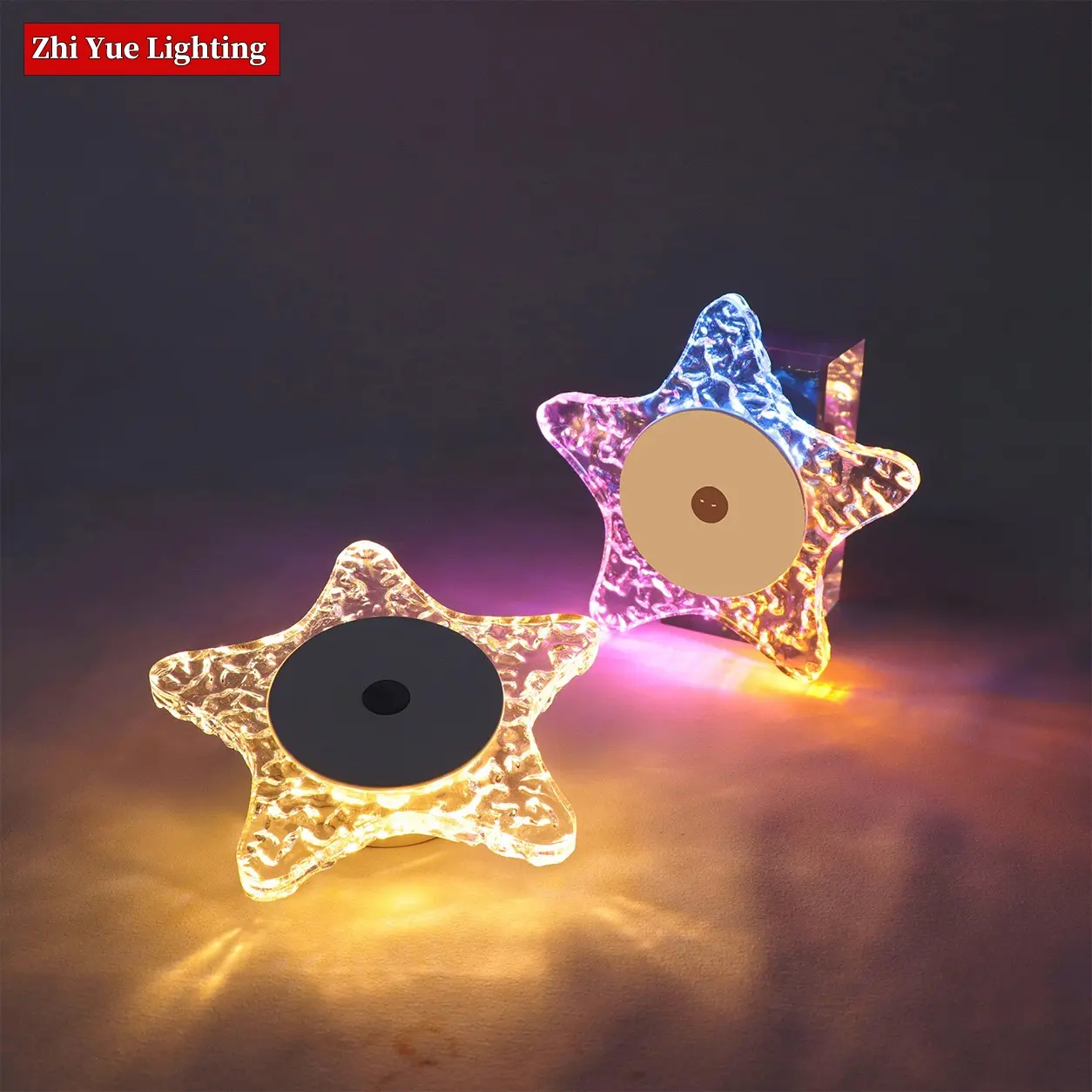 Starfish LED Night Light, Magnetic Motion-Sensor Light, Bedroom Bedside Mood Light, Wire-Free Night Light