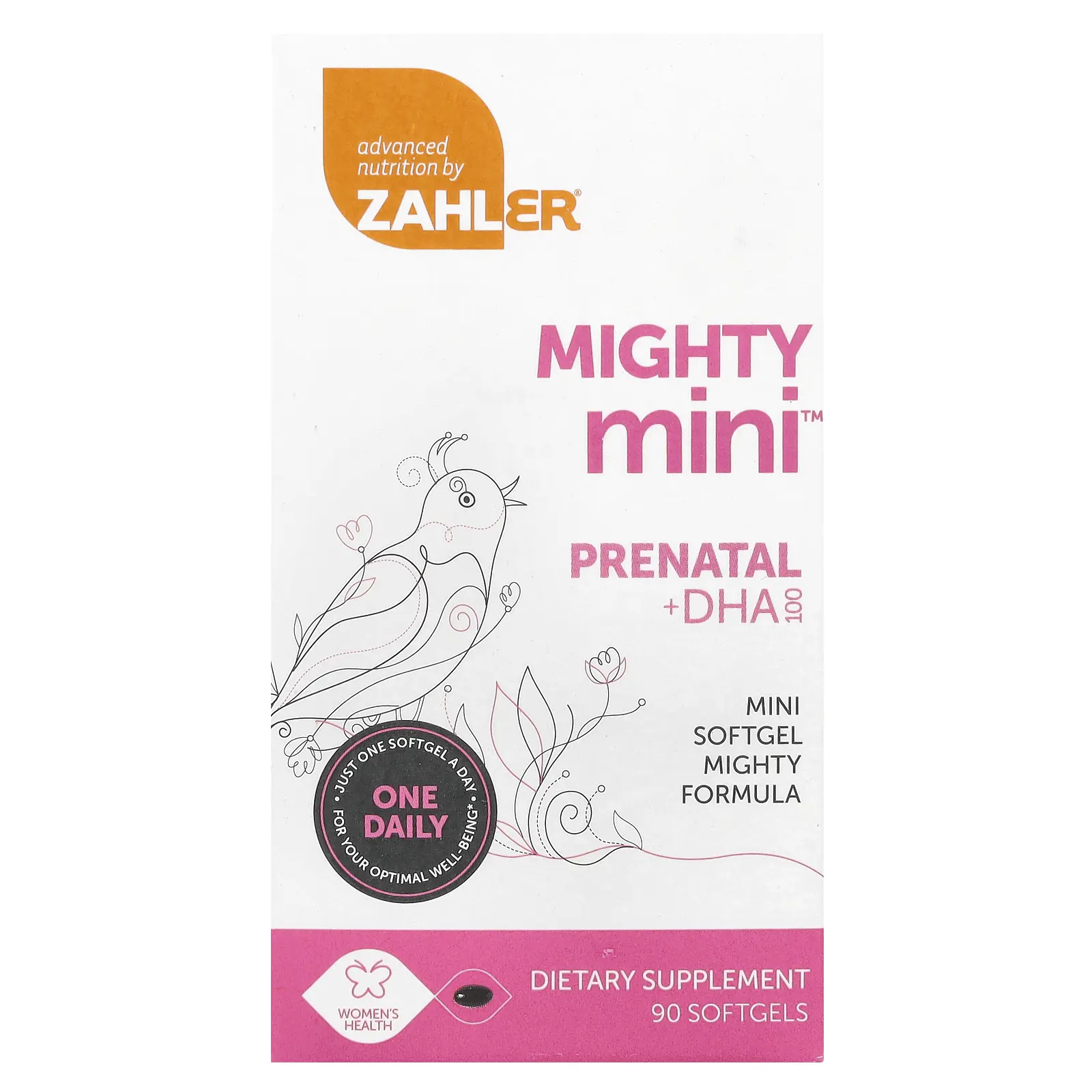 Zahler Mighty Mini™ Prenatal + DHA, 90 Softgels | HSA/FSA Eligible