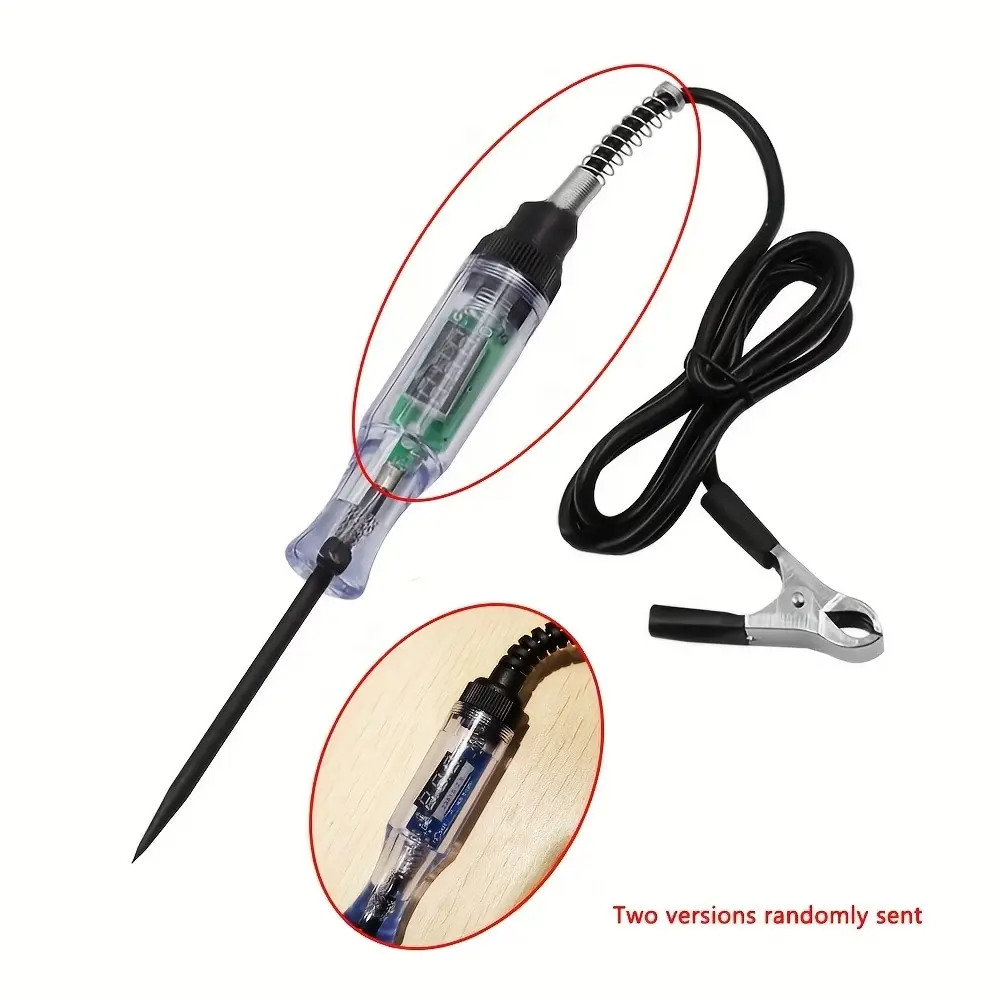 Automotive Test Light with 6-24V LED Digital Voltage Display, Auto DC Circuit Tester with Voltmeter & Dual Color Polarity Indicate, Electric Test Pen Stainless Probe for Car/Truck/SUV Checker Tool Detector