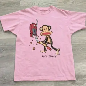 Paul Frank Monkey Tee, Y2K Julius Monkey Shirt, 2000s Aesthetic T-shirt, Short Sleeve Crew Neck T-Shirt, Pull On, Casual