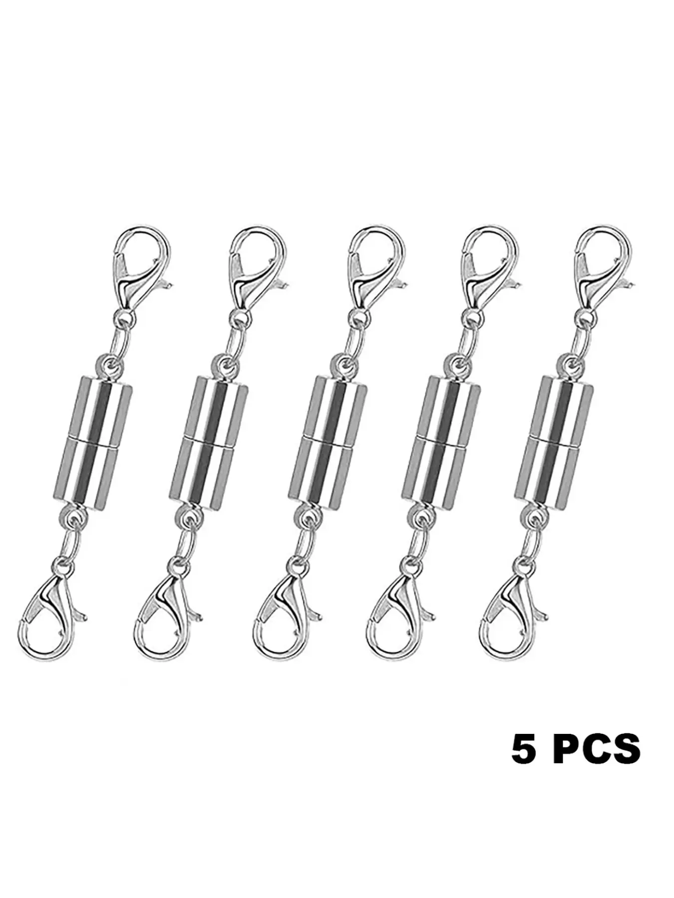 Magnetic Necklace Clasps Set of 5, Adjustable Clasp, Magnetic Extender Buckle for Necklaces and Bracelets, DIY Jewelry Making Supplies, DIY Jewelry Accessories