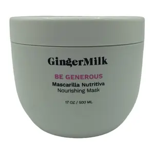GINGERMILK - BE GENEROUS NOURISHING HAIR MASK WITH ARGAN OIL, BIOTIN & PLANT PROTEINS 17 OZ