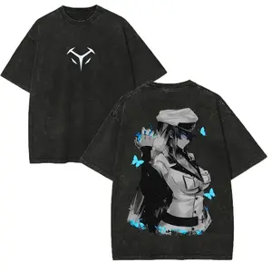 Hot Anime Esdeath Akame Ga Kill! Anime Lover Washed T-shirt Unisex Oversized Suitable for all seasons personality Clothes soft Anime Lover Wash vintage anime tee