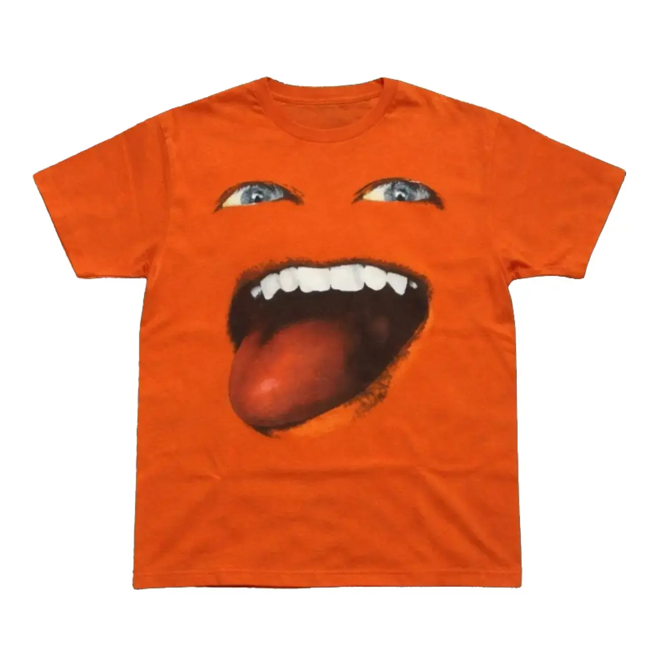 The Annoying Orange Cotton Graphic T-Shirt, Funny Orange Meme Tee, Cartoon Citrus Character Shirt, Unisex Crew Neck Casual Gift Top