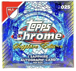 1 (ONE BOX)- 2025 Topps MLS Chrome Soccer Sapphire box