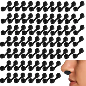 Disposable Nose Plug Sponge Filters, 100-Piece Set for Sunless Spray Tanning, Outdoor Dust Protection (Black)