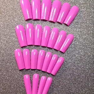 Flamingo Pink Press-Ons Nails