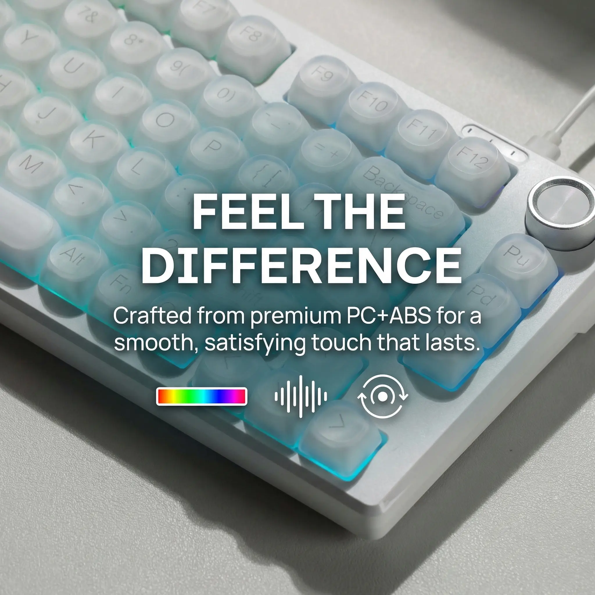 FURYCUBE IP75 75% Gaming Keyboard with Media Knob - RGB Backlit