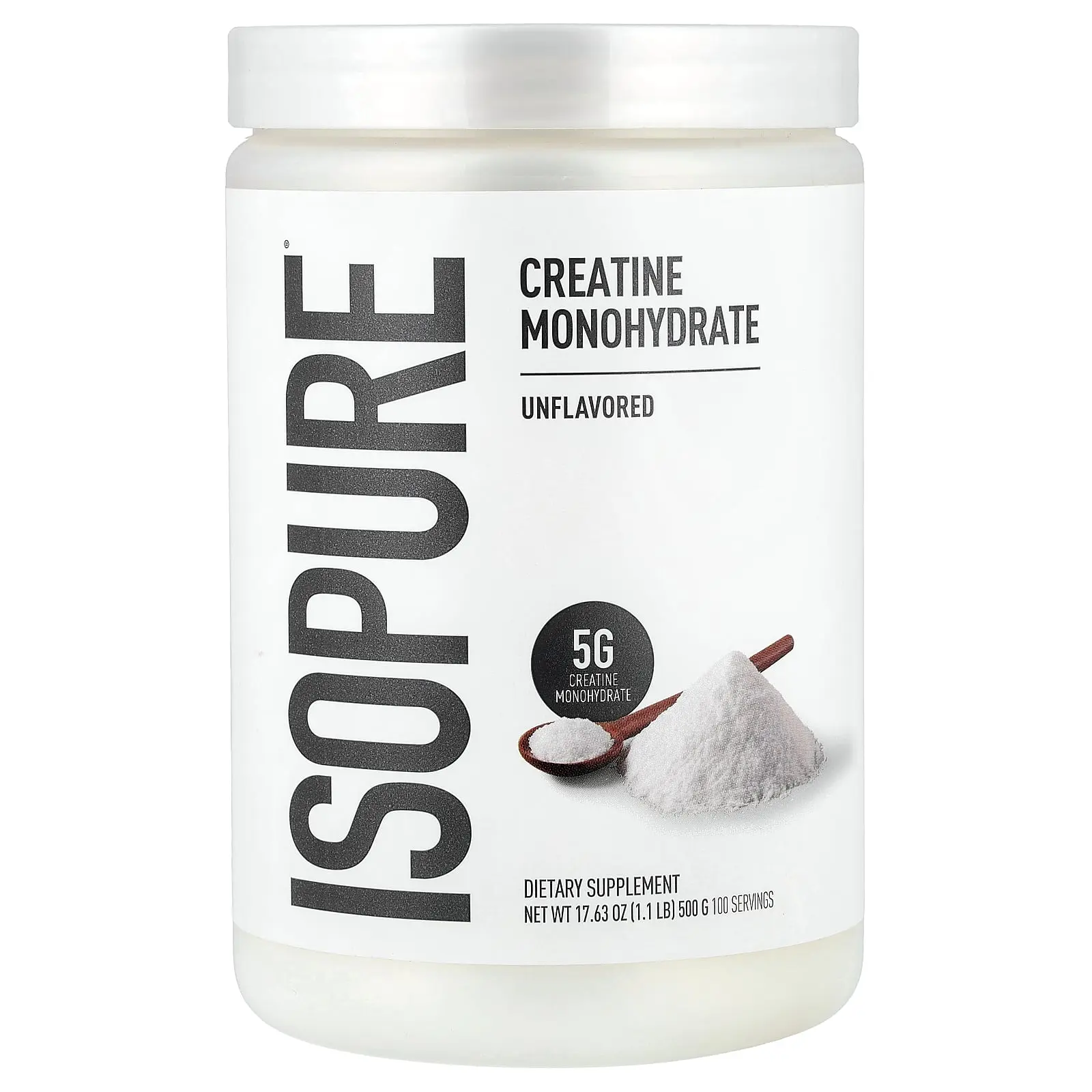 Isopure Creatine Monohydrate, Unflavored, 1.1 lb (500 g)