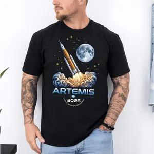 Artemis II 2026 Rocket Launch Shirt, Artemis II Moon Mission T-Shirt, NASA Space Program Fan Tee, Astronomy Gift, Space Exploration Top