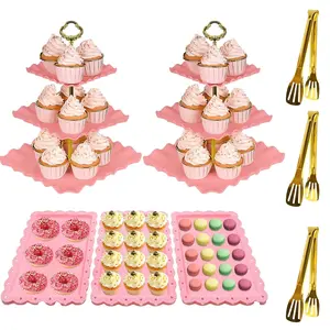 8-Piece Cupcake Stand Set with 7-Inch Metal Clips, Perfect for Birthdays, Weddings, Adult Parties, Various Events